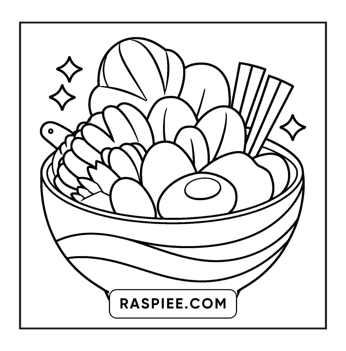 80 Bold and Easy Japanese Food Coloring Pages