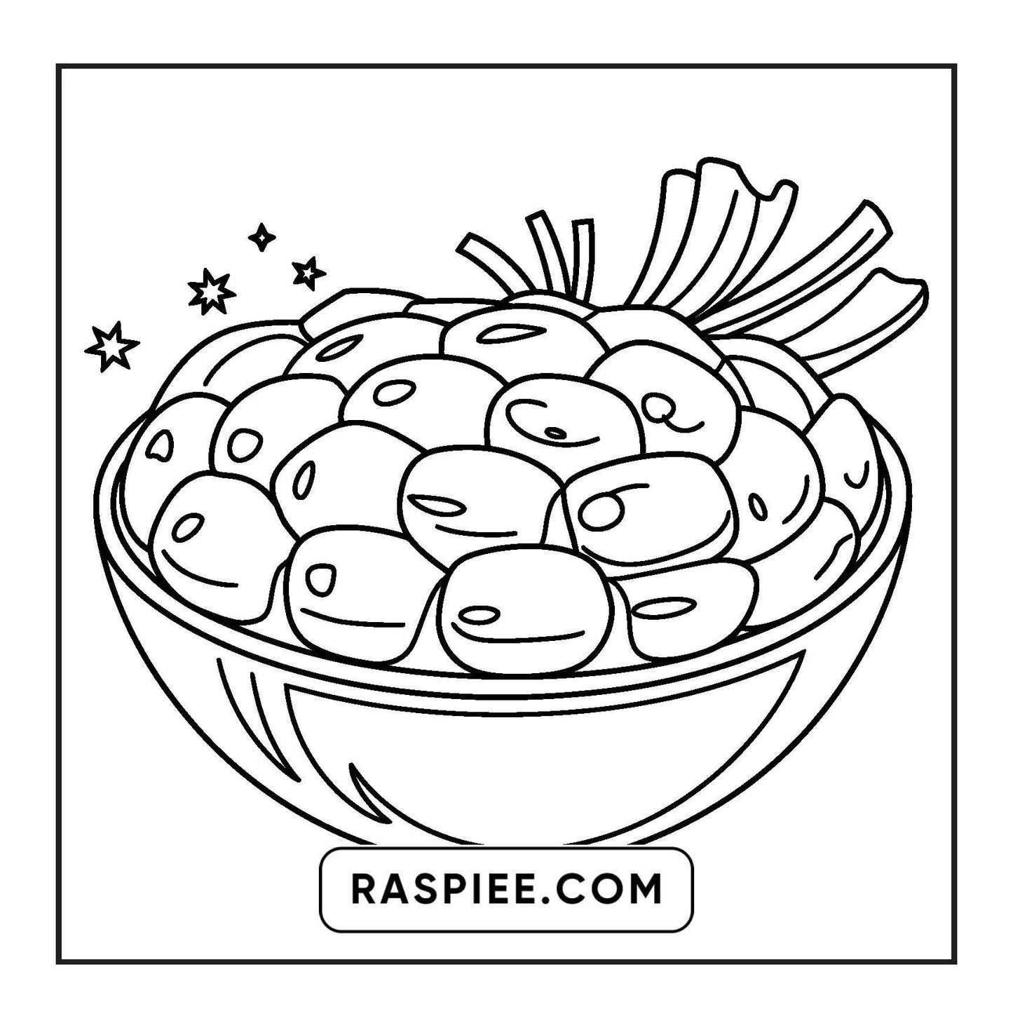 80 Bold and Easy Japanese Food Coloring Pages