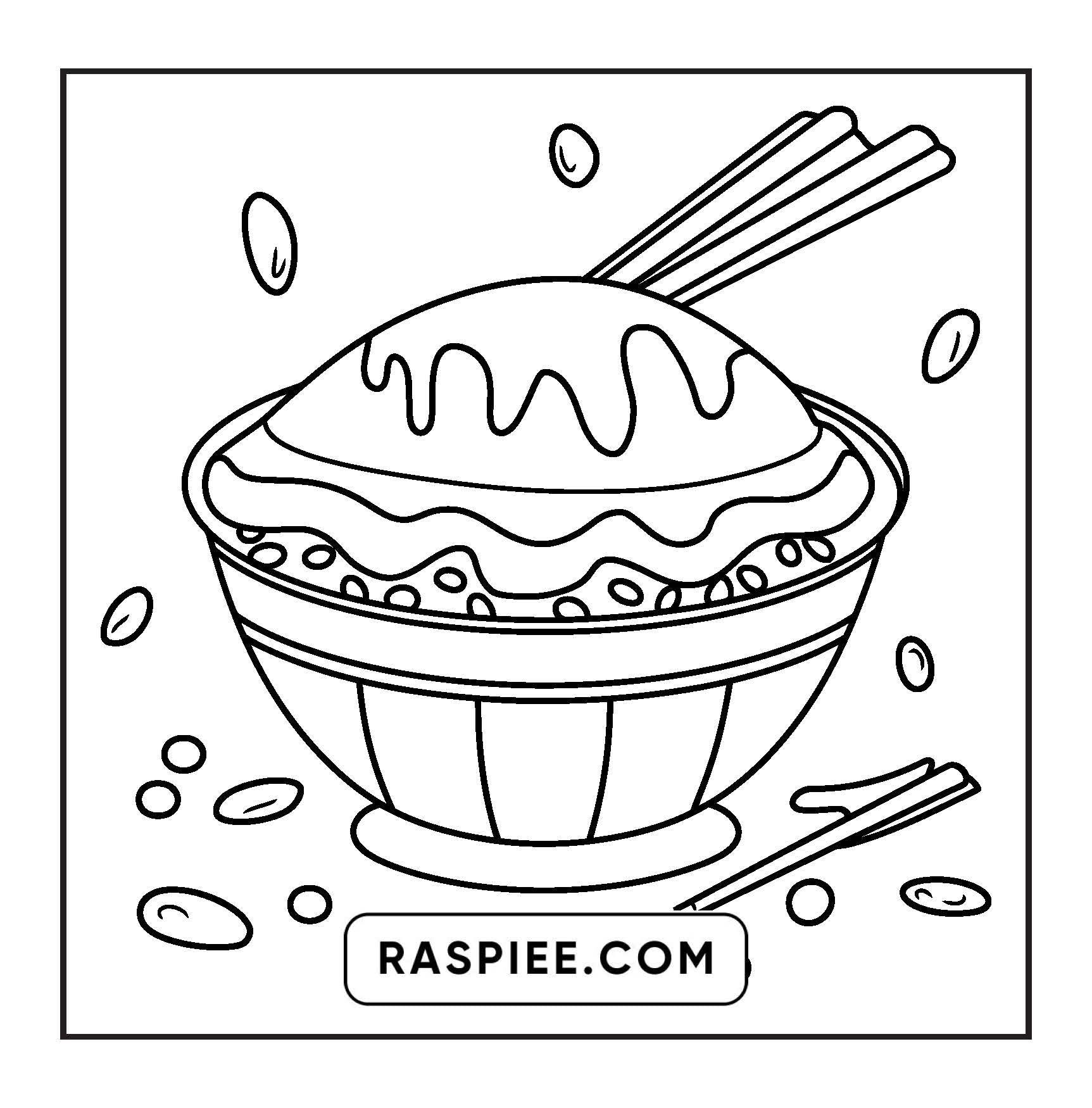 80 Bold and Easy Japanese Food Coloring Pages