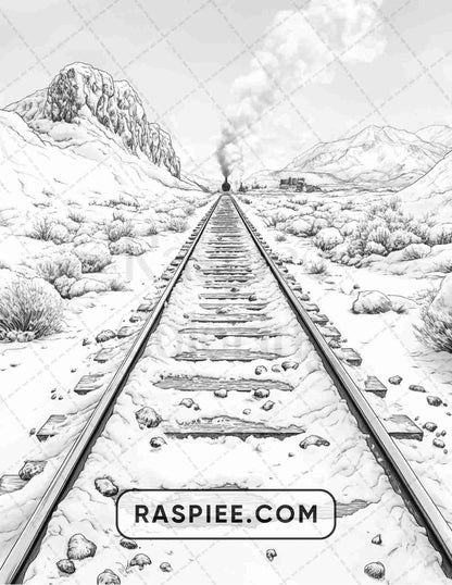 82 Winter Landscapes Adult Coloring Pages