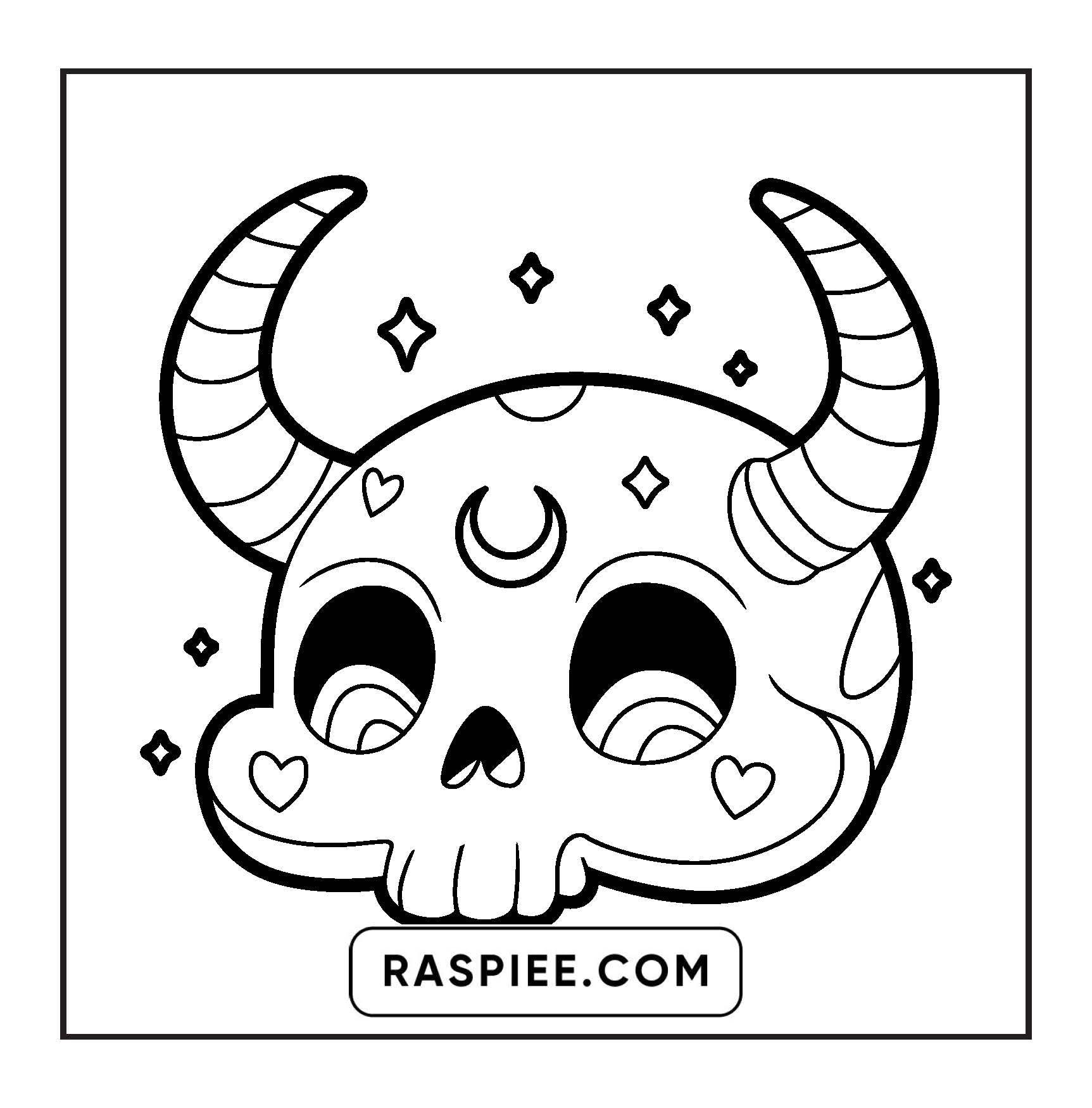 82 Bold and Easy Creepy Kawaii Coloring Pages
