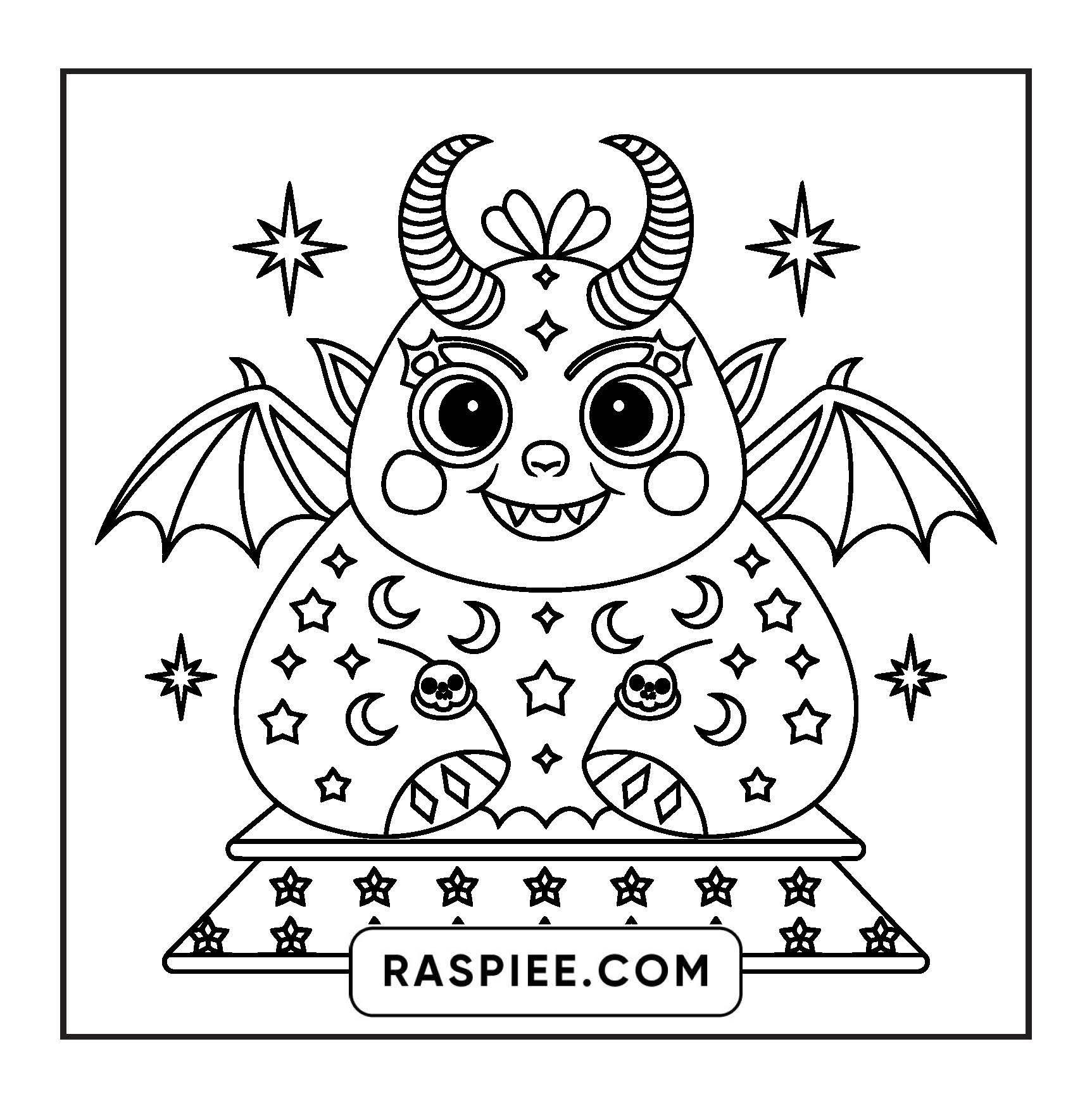 82 Bold and Easy Creepy Kawaii Coloring Pages