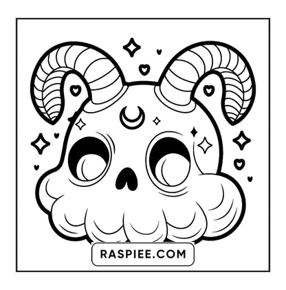 82 Bold and Easy Creepy Kawaii Coloring Pages
