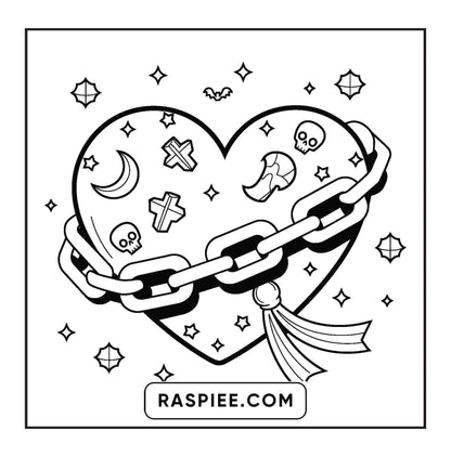 82 Bold and Easy Creepy Kawaii Coloring Pages