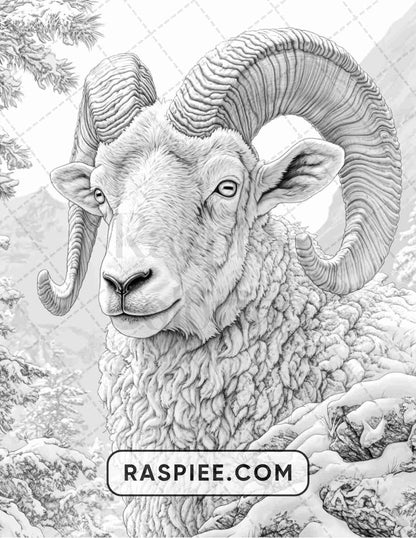 86 Winter Animals Adult Coloring Pages