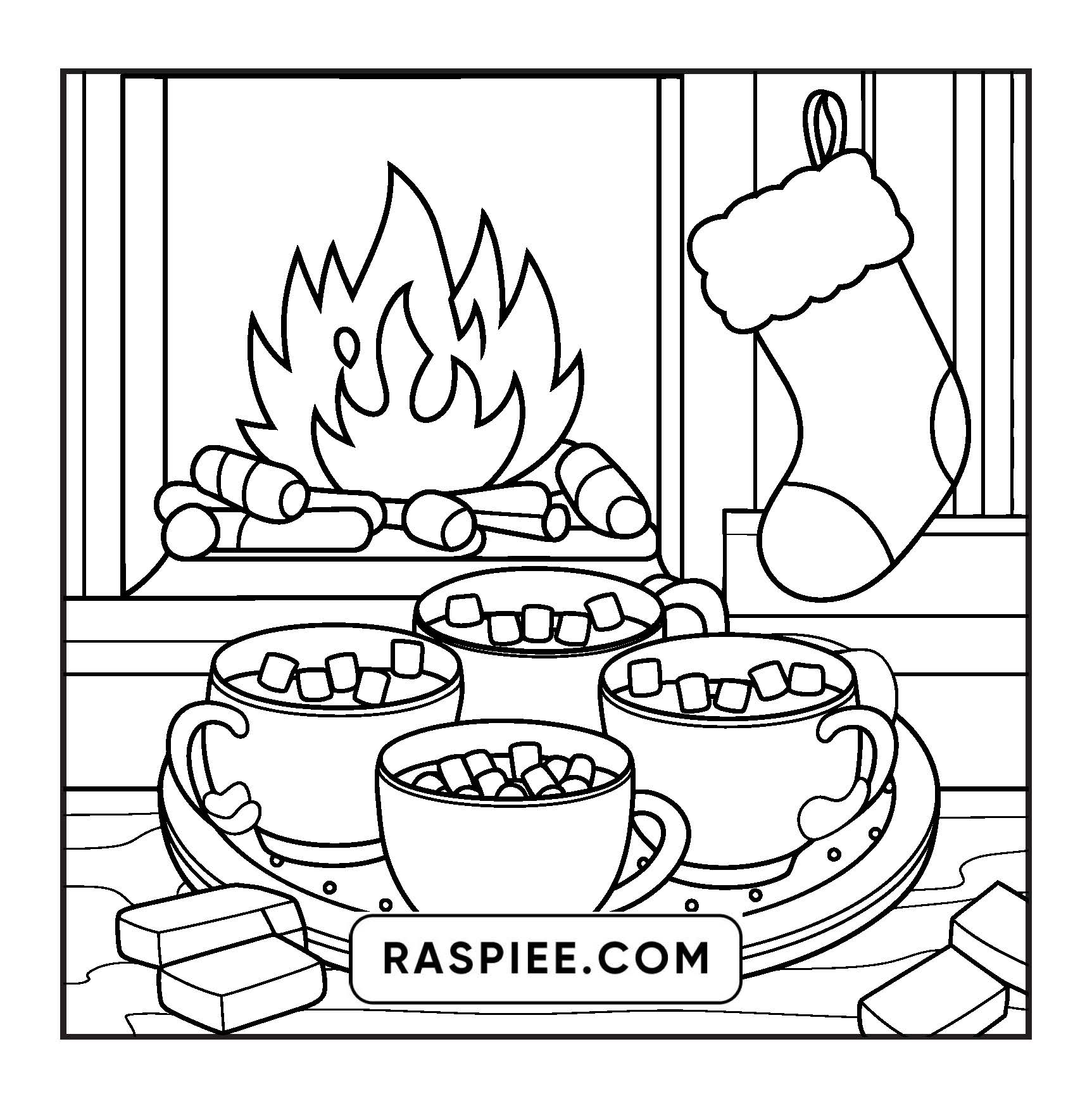 84 Bold and Easy Cozy Girl Christmas Coloring Pages