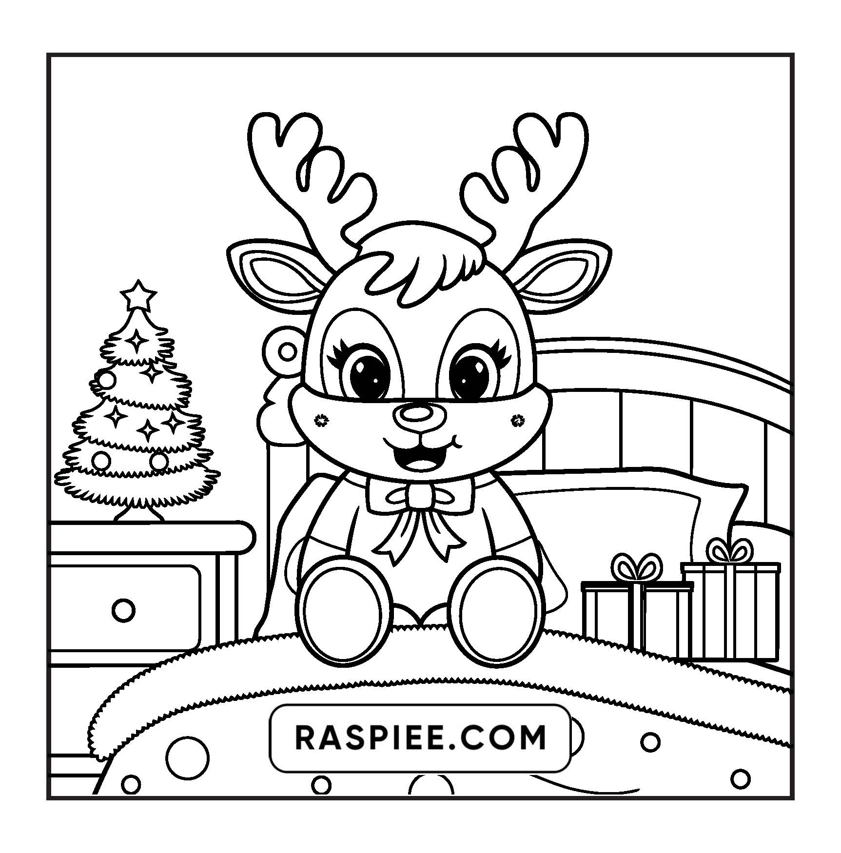 84 Bold and Easy Cozy Girl Christmas Coloring Pages