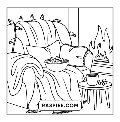 84 Bold and Easy Cozy Girl Christmas Coloring Pages