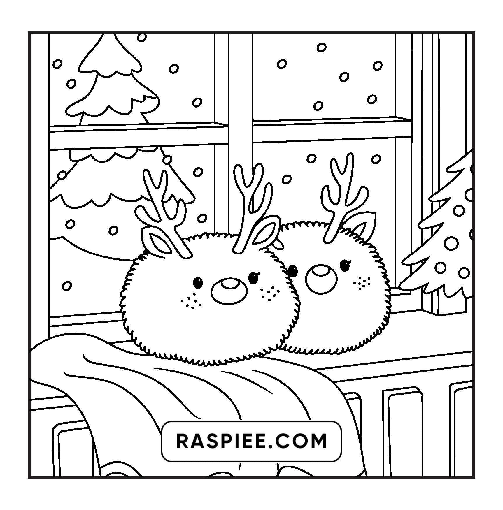84 Bold and Easy Cozy Girl Christmas Coloring Pages