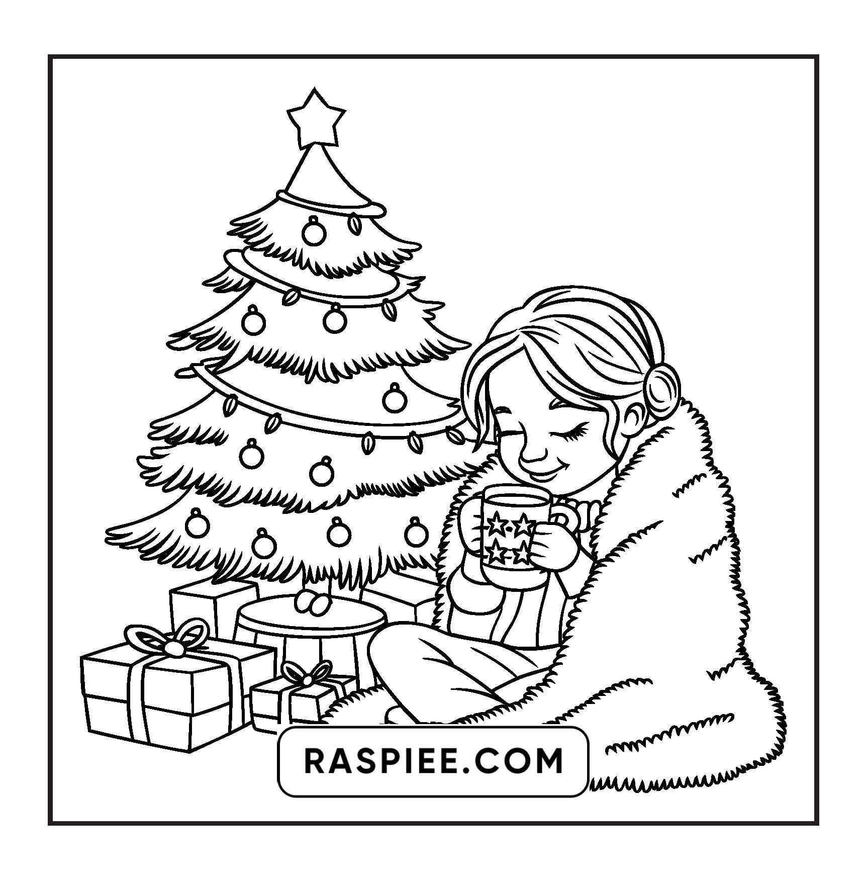84 Bold and Easy Cozy Girl Christmas Coloring Pages