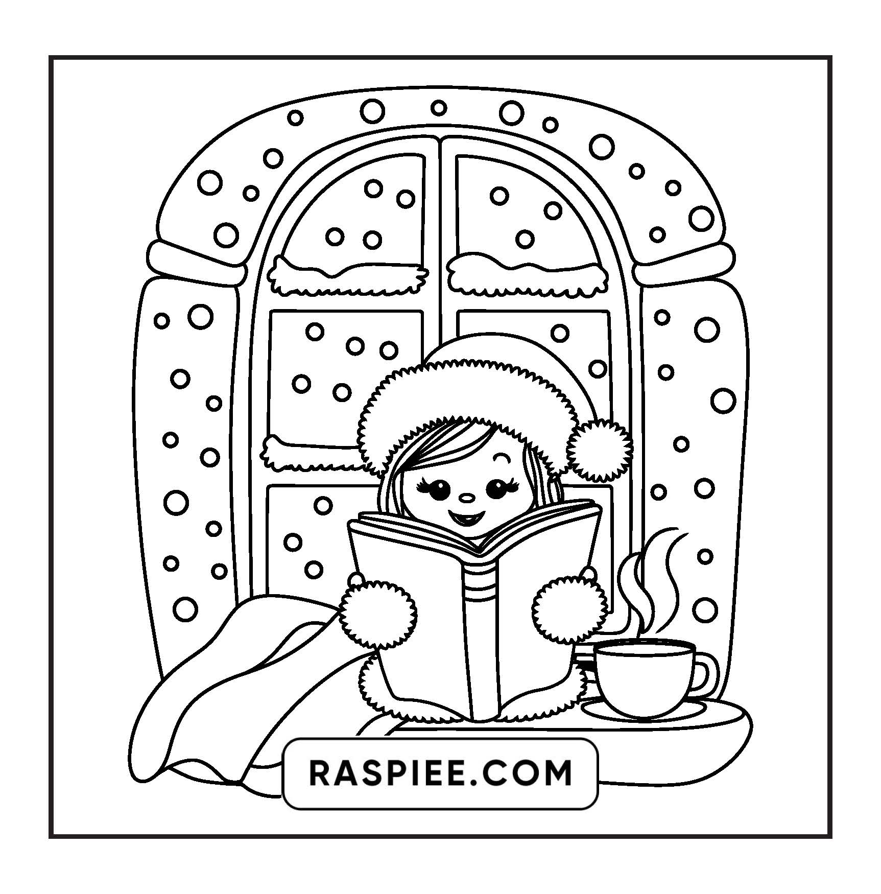 84 Bold and Easy Cozy Girl Christmas Coloring Pages