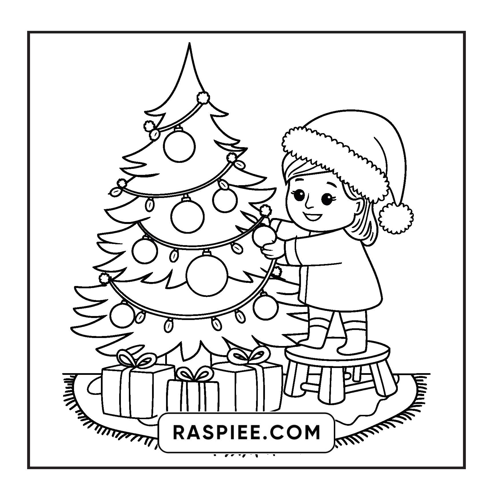 84 Bold and Easy Cozy Girl Christmas Coloring Pages