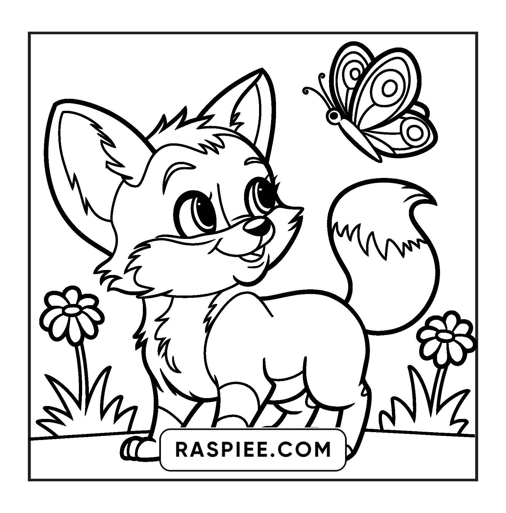 84 Bold and Easy Cute Animal Coloring Pages