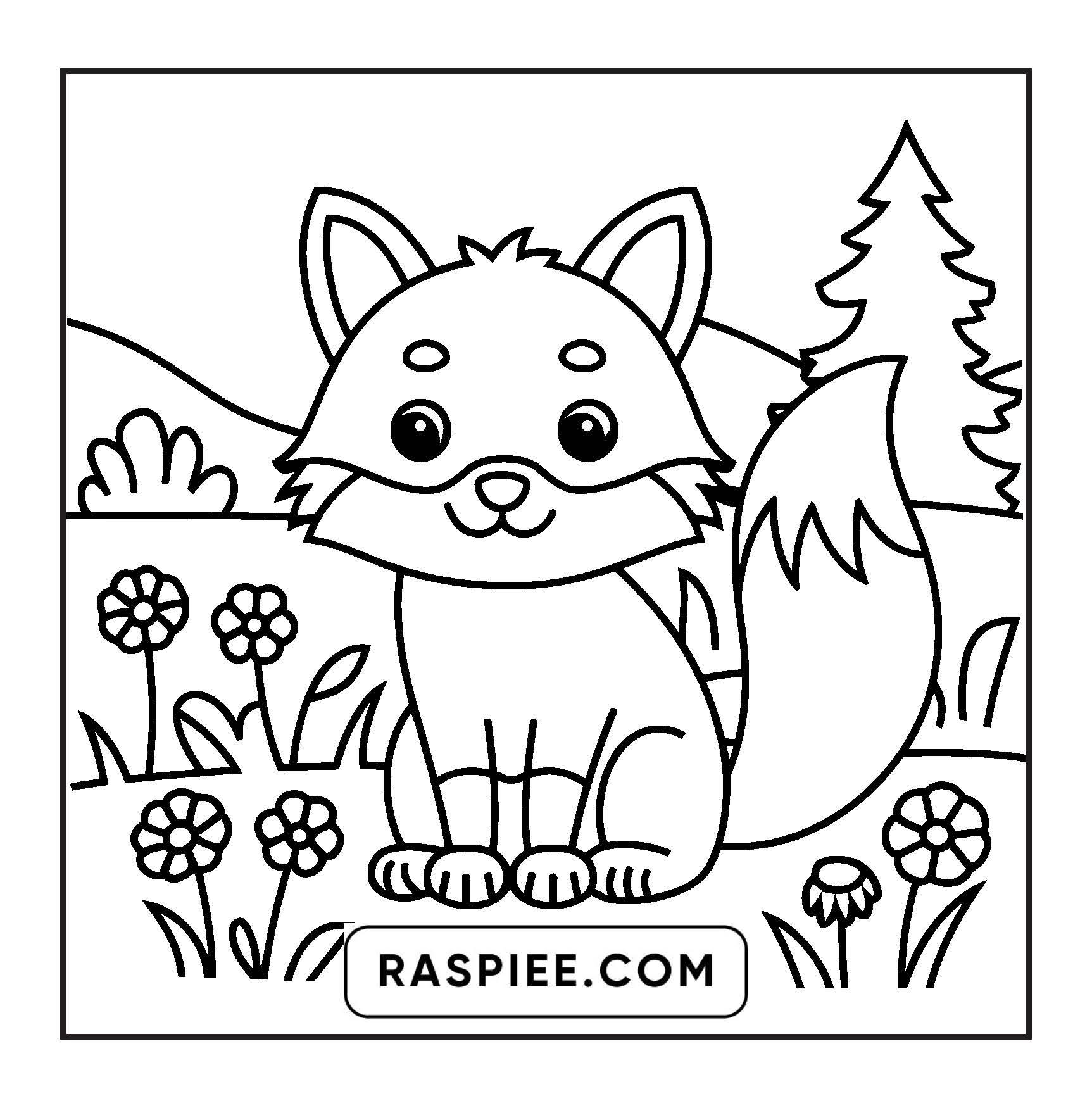 84 Bold and Easy Cute Animal Coloring Pages