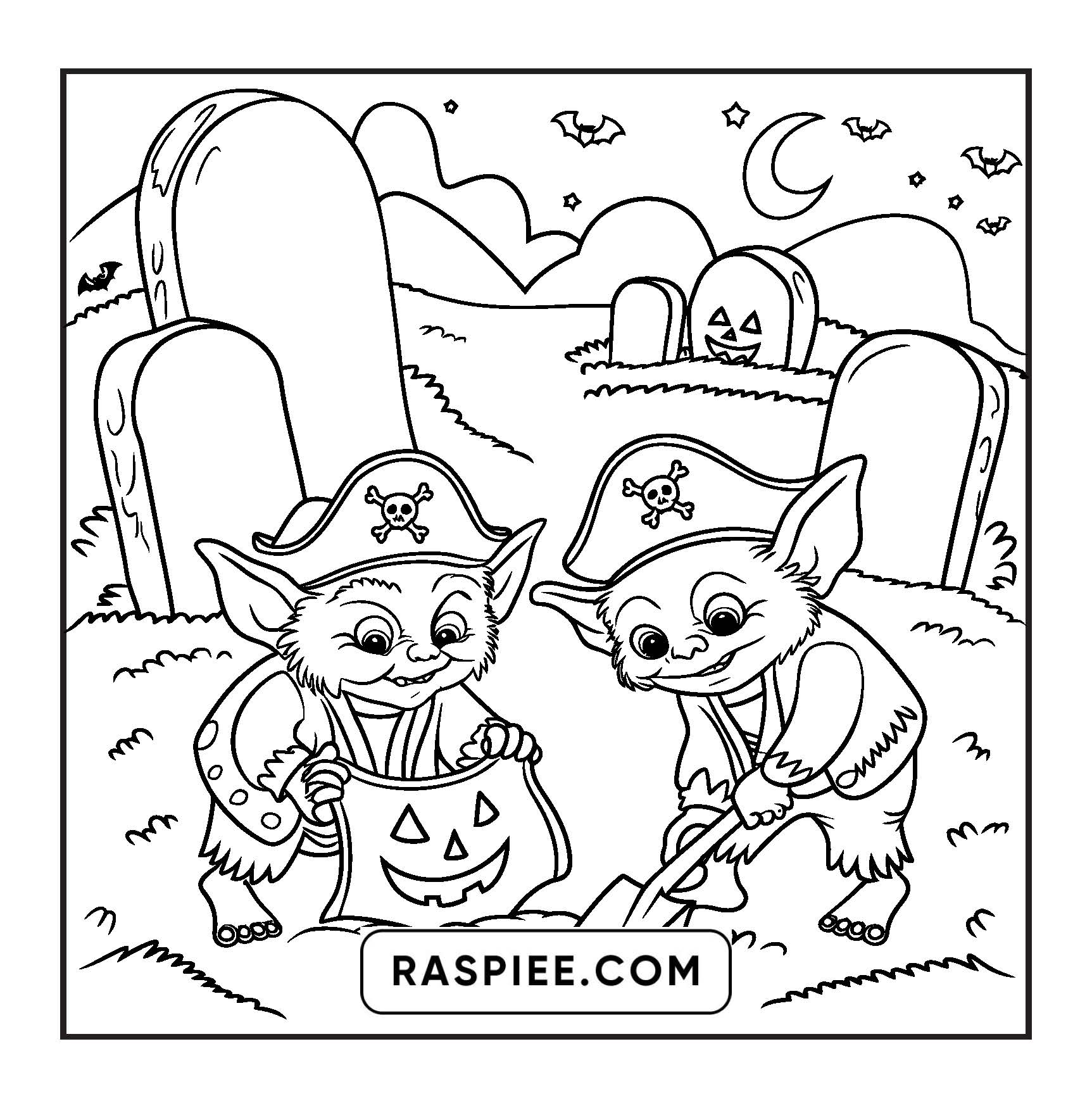85 Bold and Easy Creepy Friends Halloween Coloring Pages