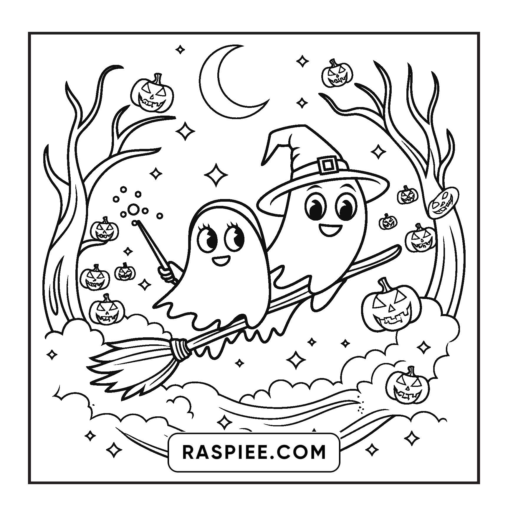 85 Bold and Easy Creepy Friends Halloween Coloring Pages