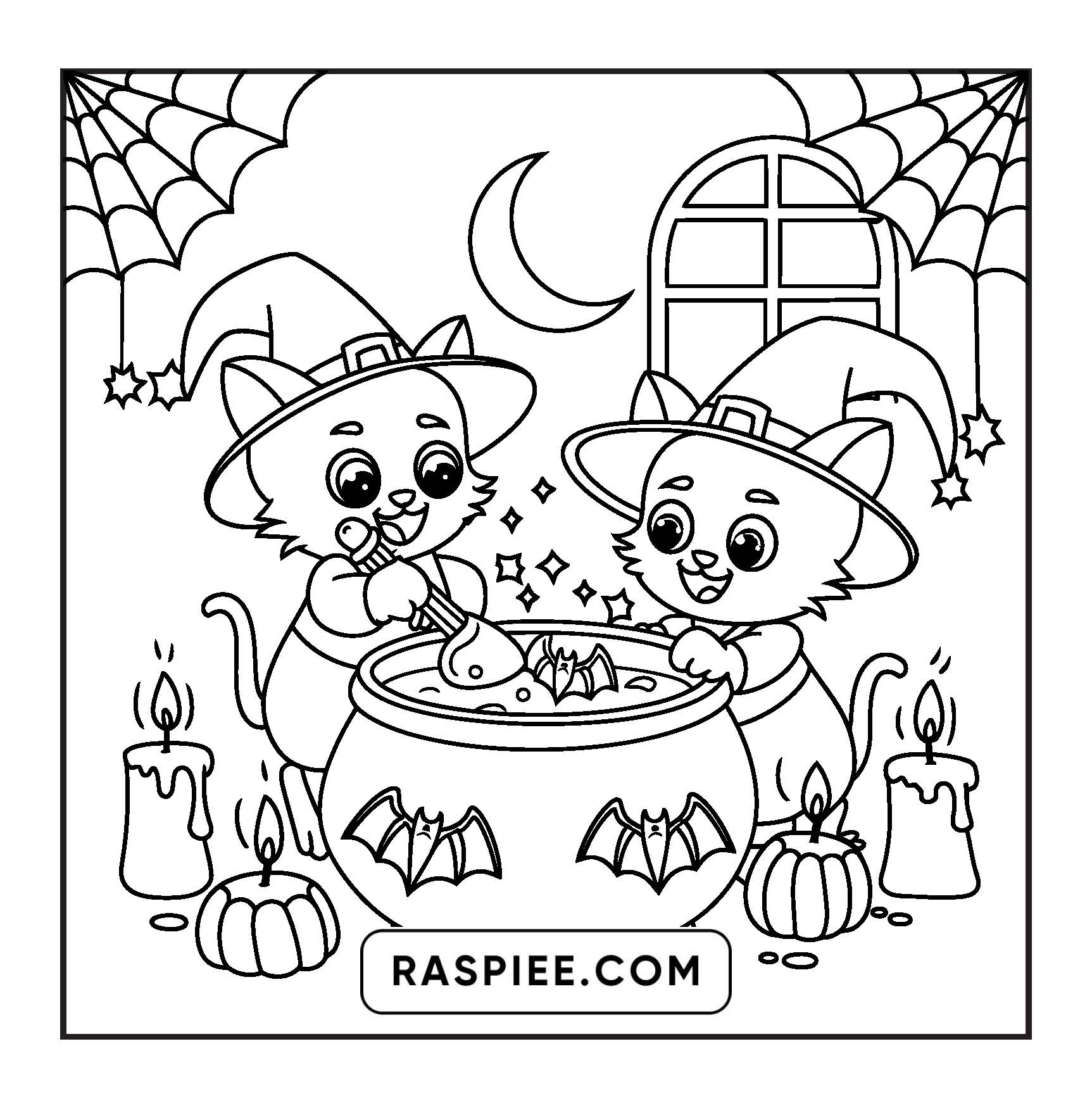 85 Bold and Easy Creepy Friends Halloween Coloring Pages