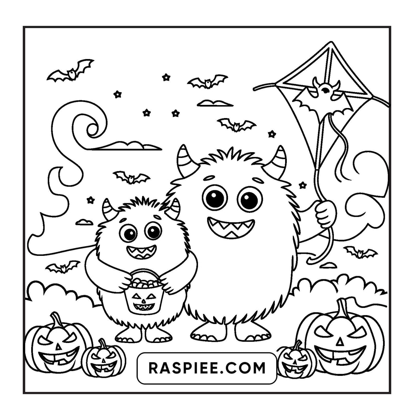 85 Bold and Easy Creepy Friends Halloween Coloring Pages
