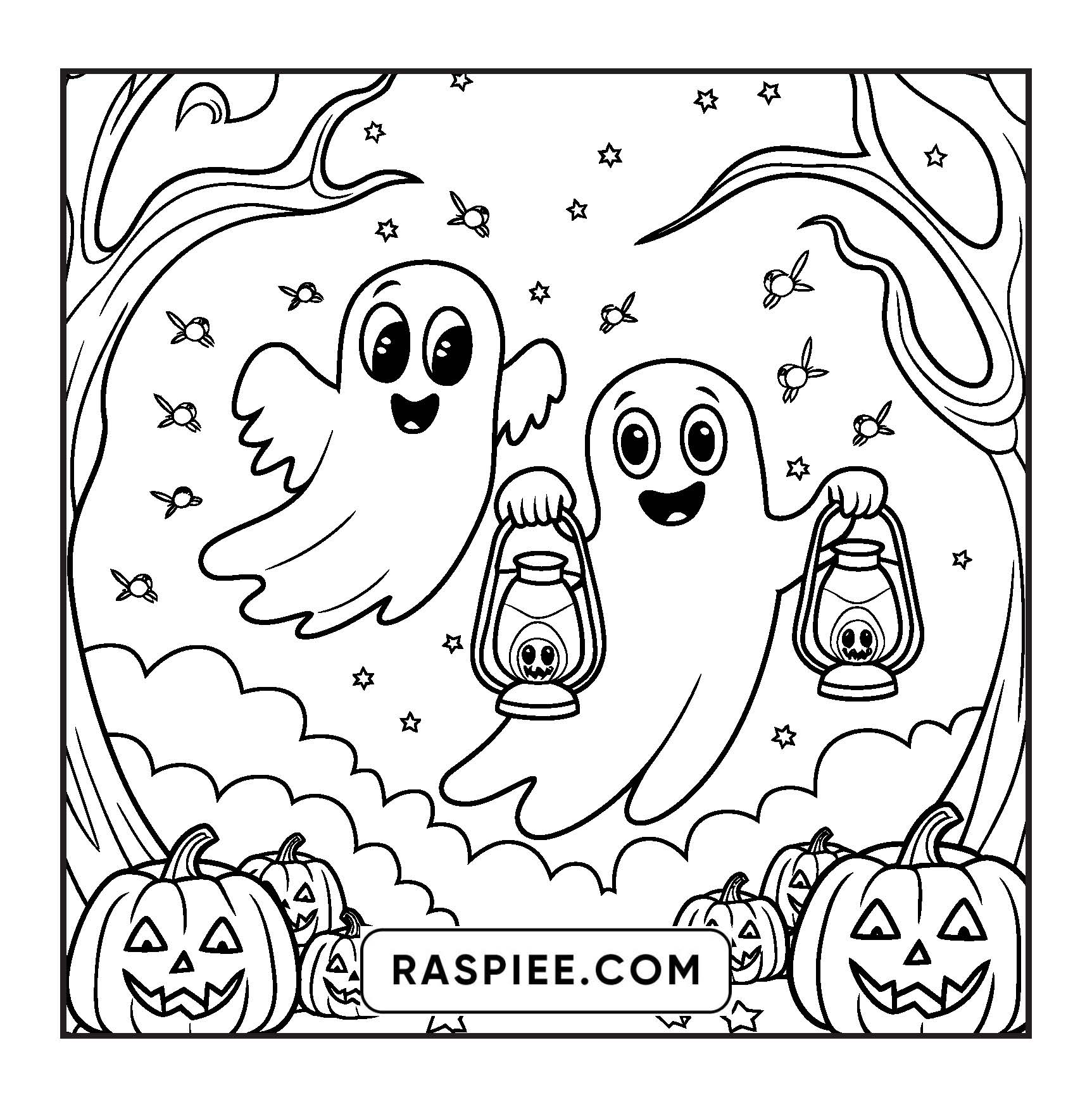 85 Bold and Easy Creepy Friends Halloween Coloring Pages