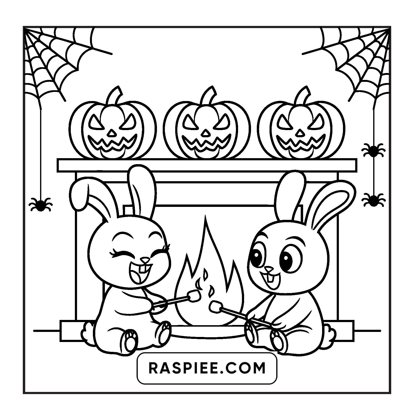 85 Bold and Easy Creepy Friends Halloween Coloring Pages