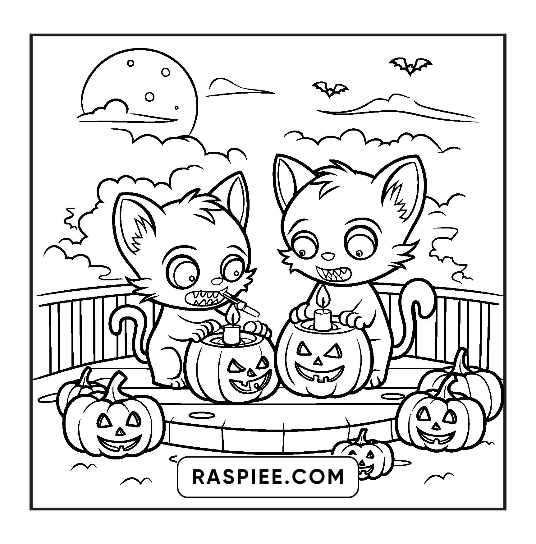 85 Bold and Easy Creepy Friends Halloween Coloring Pages