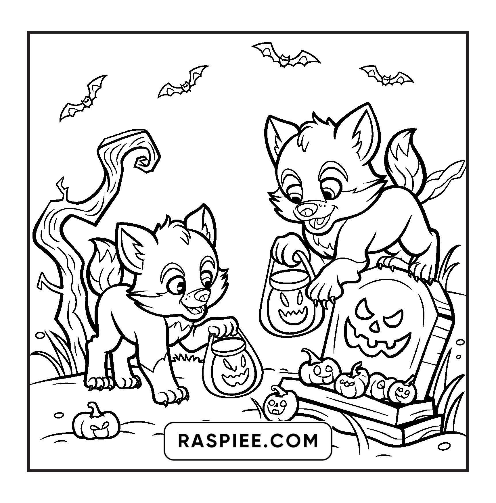 85 Bold and Easy Creepy Friends Halloween Coloring Pages