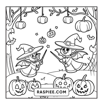 85 Bold and Easy Creepy Friends Halloween Coloring Pages