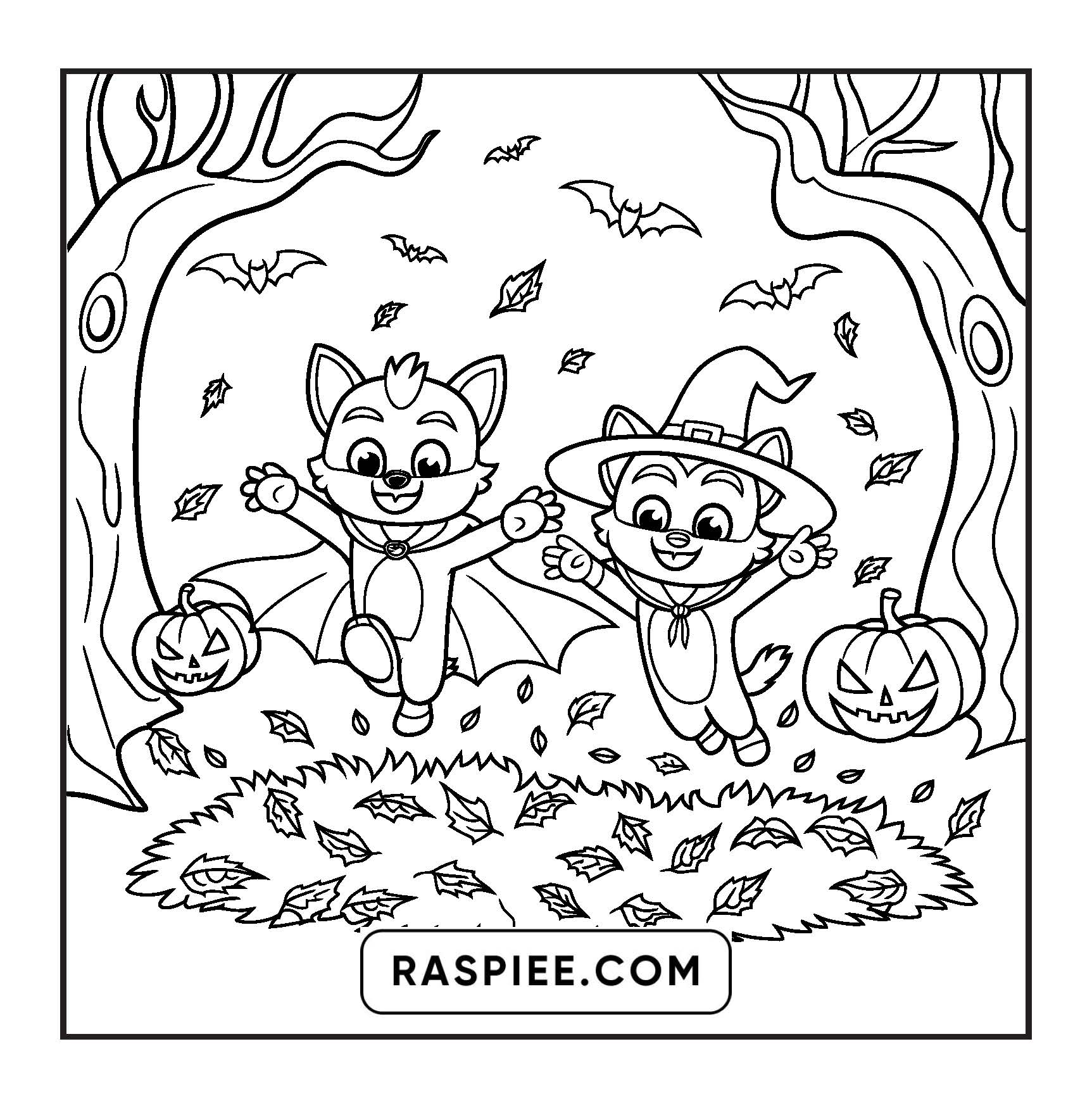 85 Bold and Easy Creepy Friends Halloween Coloring Pages