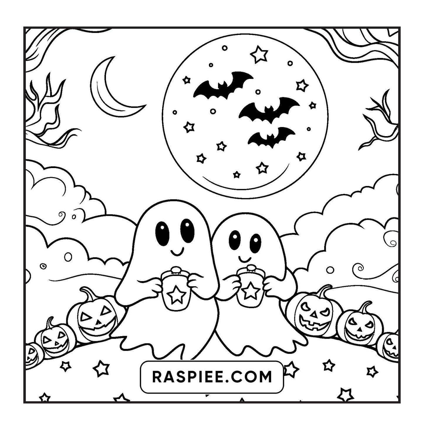 85 Bold and Easy Creepy Friends Halloween Coloring Pages