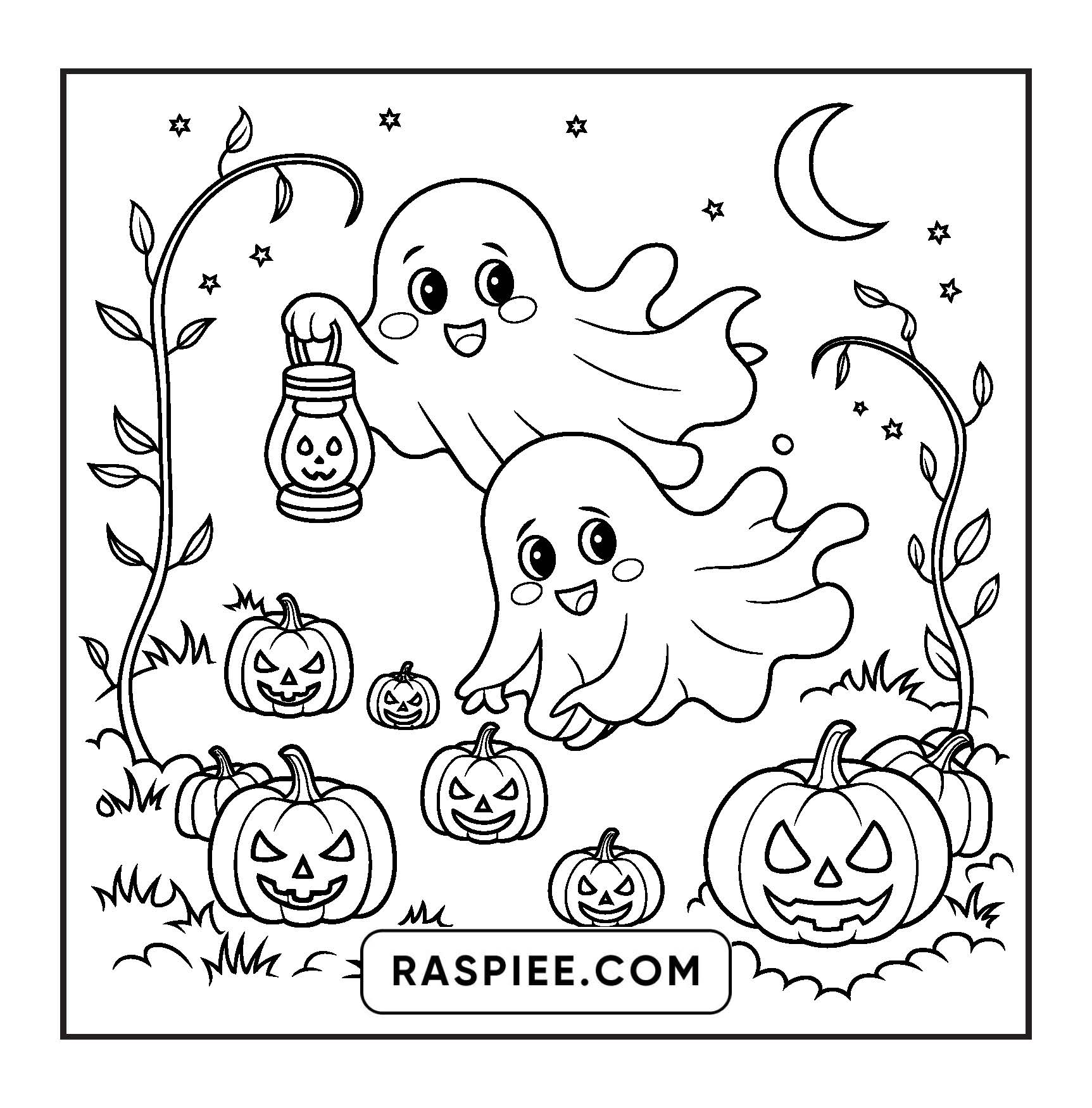 85 Bold and Easy Creepy Friends Halloween Coloring Pages