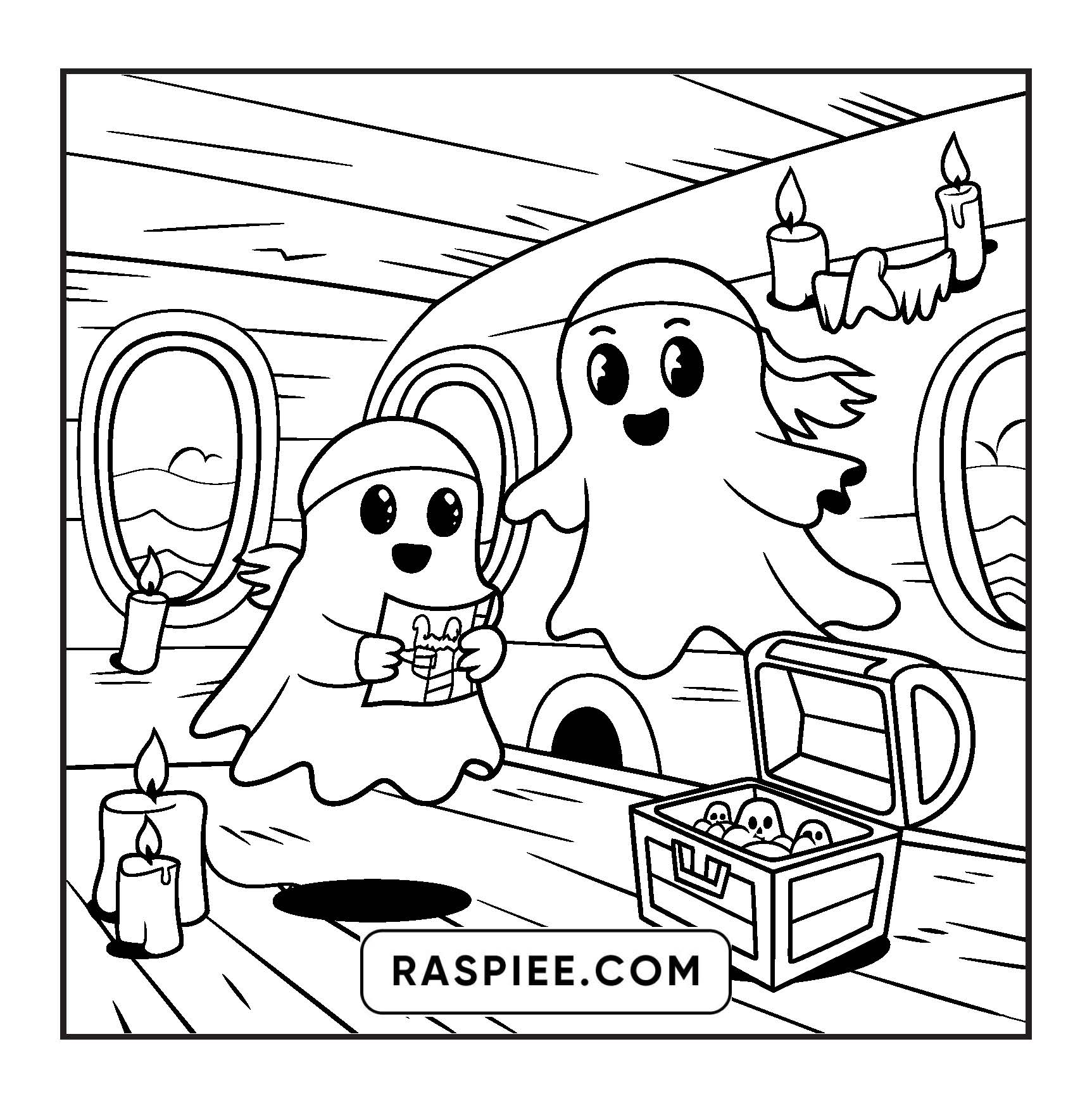 85 Bold and Easy Creepy Friends Halloween Coloring Pages