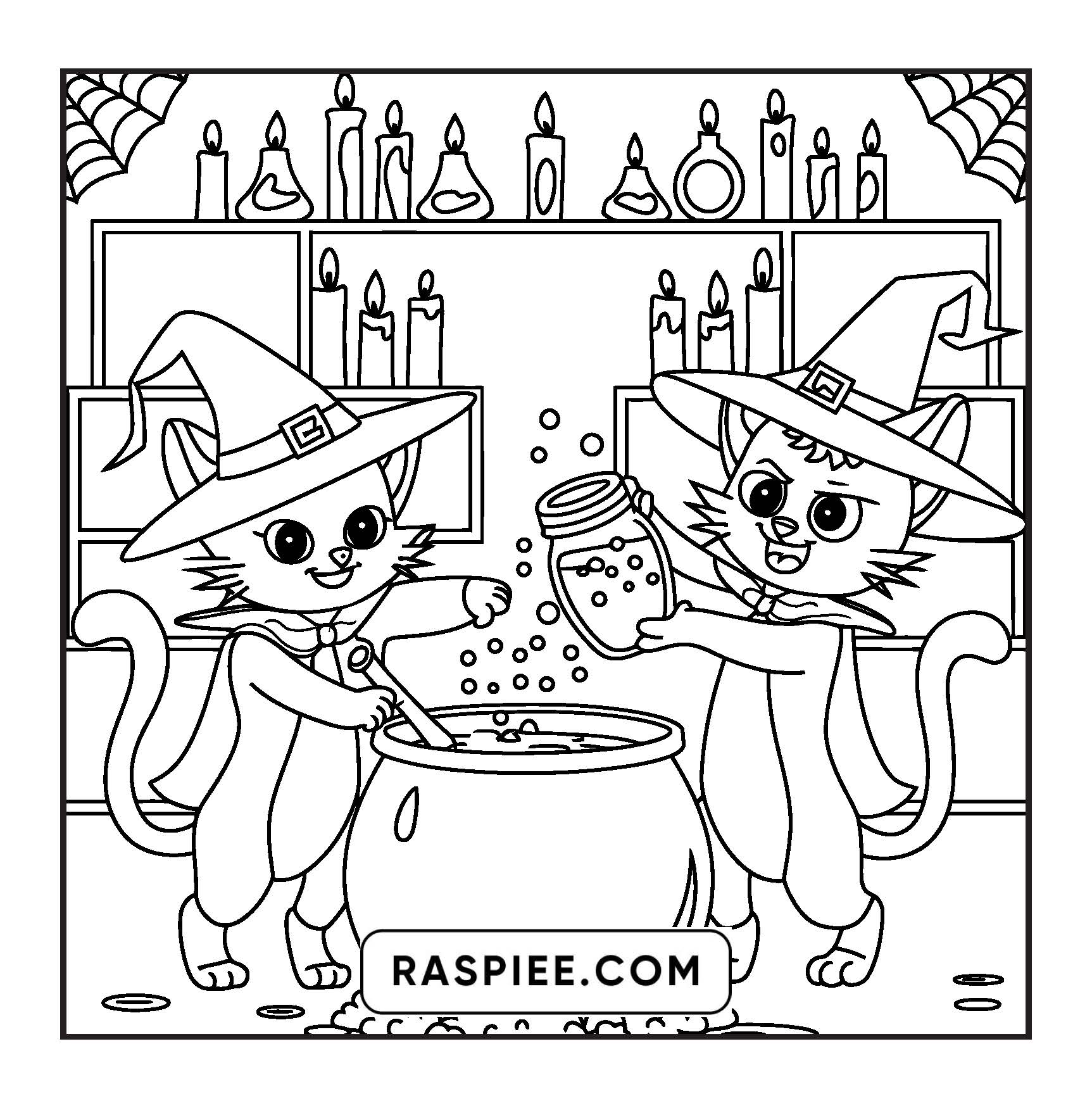 85 Bold and Easy Creepy Friends Halloween Coloring Pages