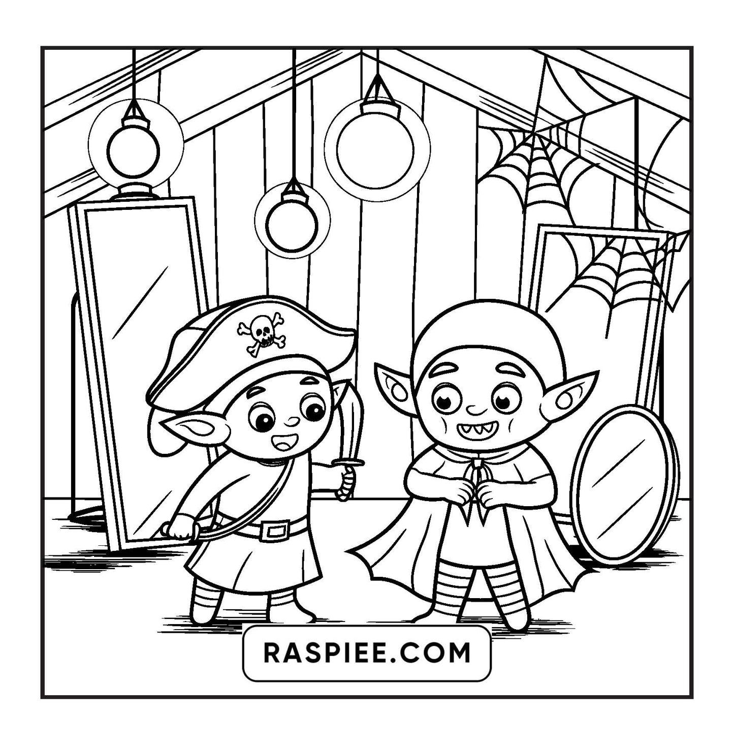 85 Bold and Easy Creepy Friends Halloween Coloring Pages