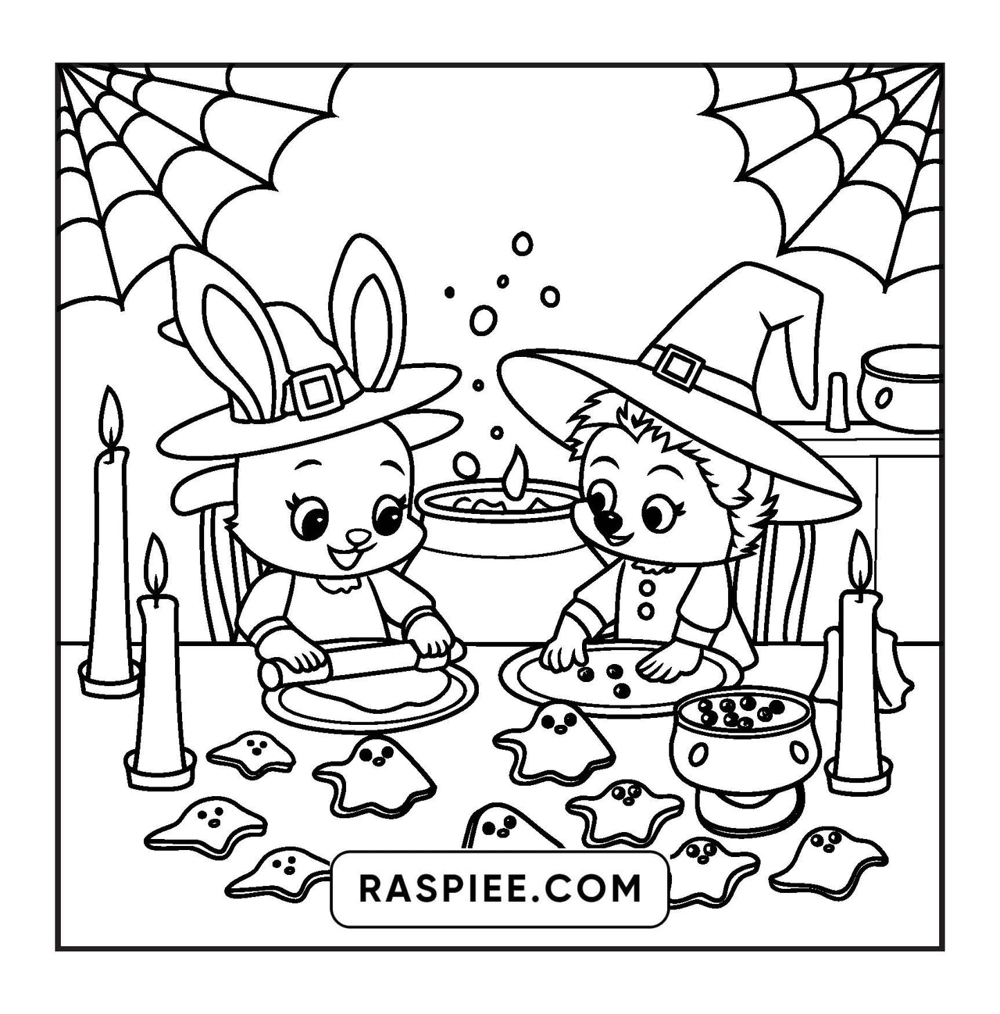 85 Bold and Easy Creepy Friends Halloween Coloring Pages
