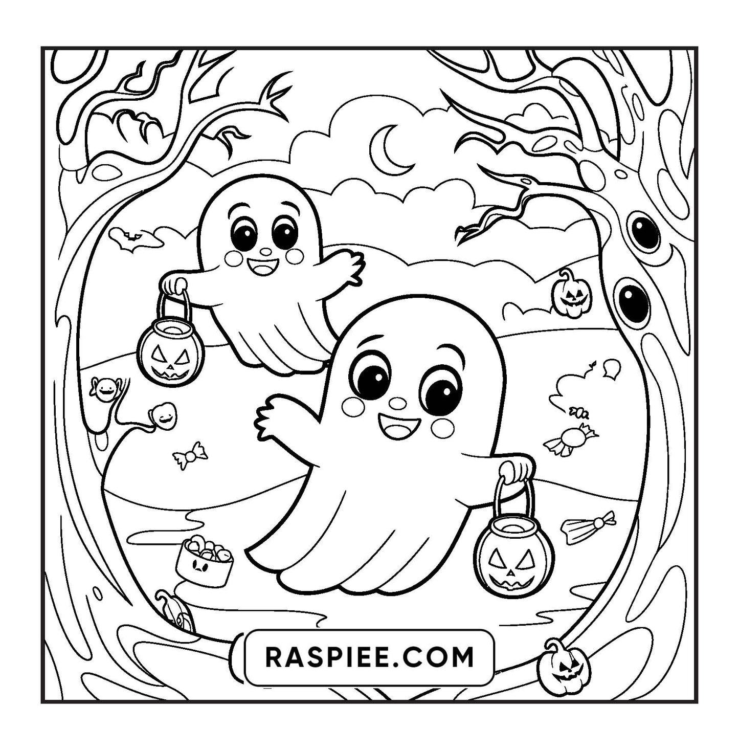 85 Bold and Easy Creepy Friends Halloween Coloring Pages