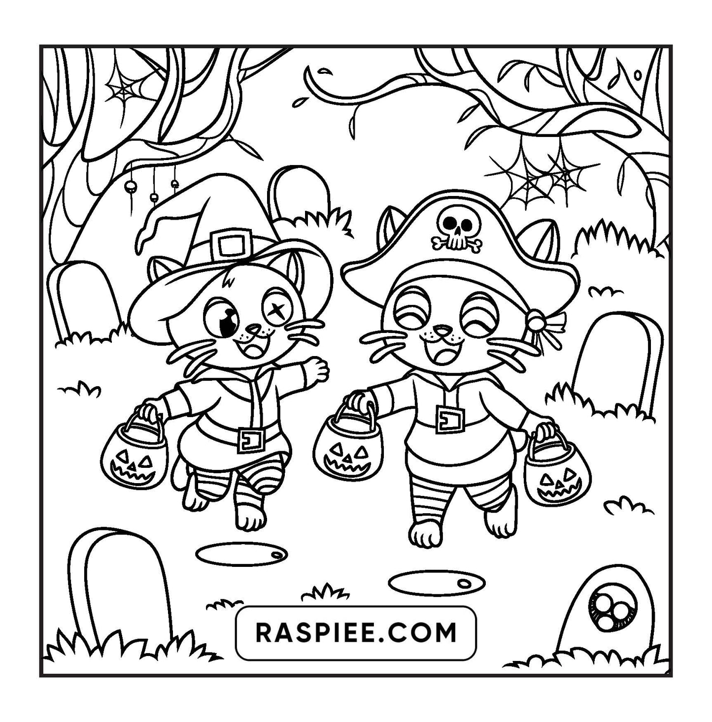85 Bold and Easy Creepy Friends Halloween Coloring Pages