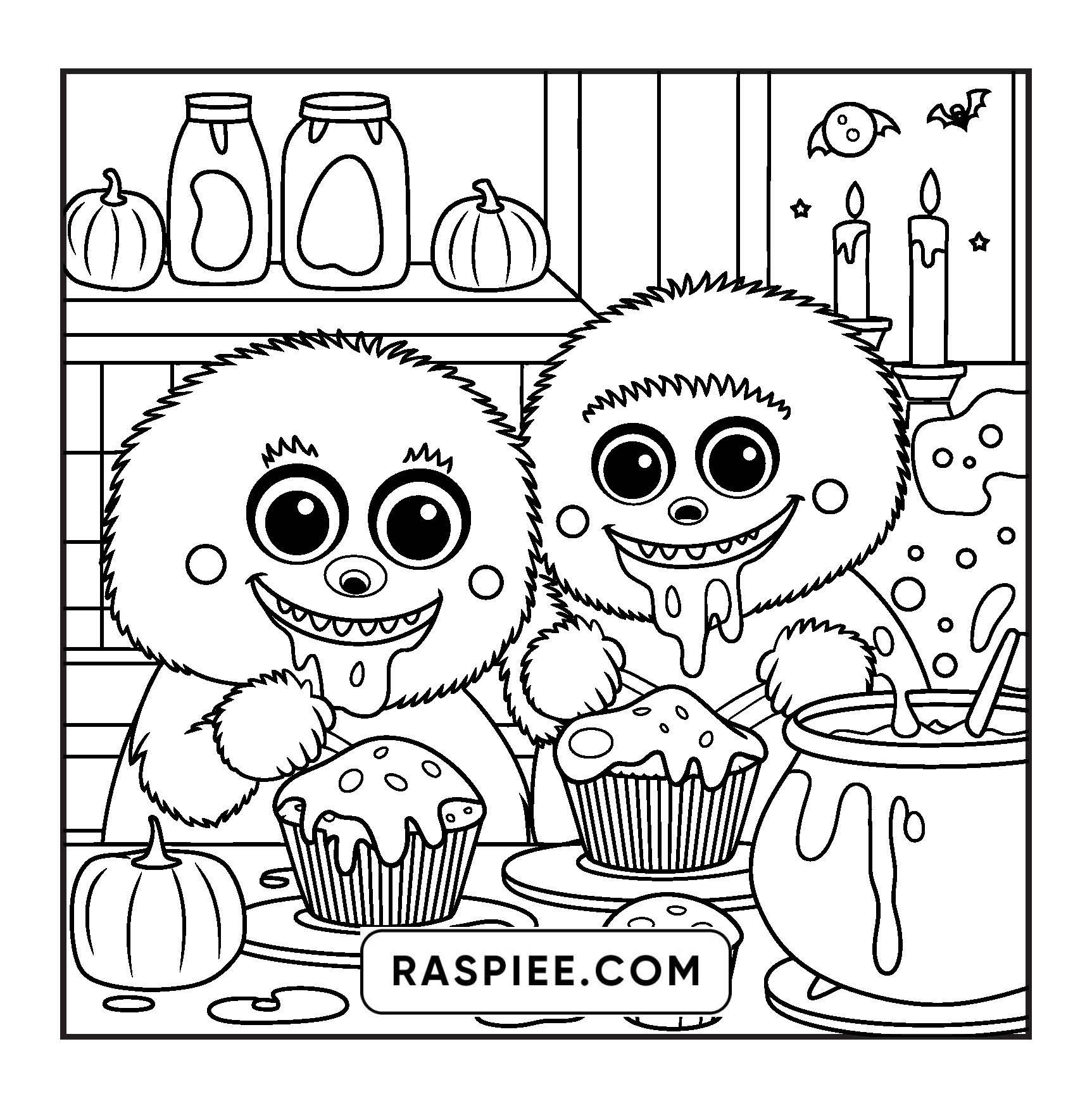 85 Bold and Easy Creepy Friends Halloween Coloring Pages