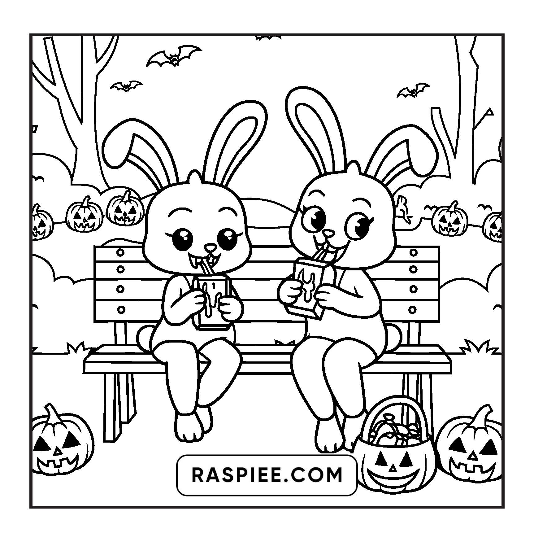 85 Bold and Easy Creepy Friends Halloween Coloring Pages