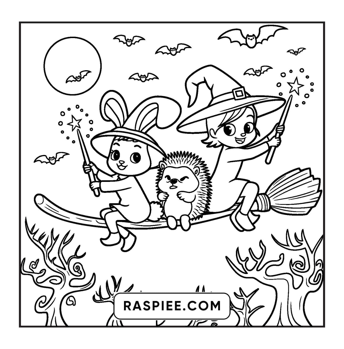 85 Bold and Easy Creepy Friends Halloween Coloring Pages