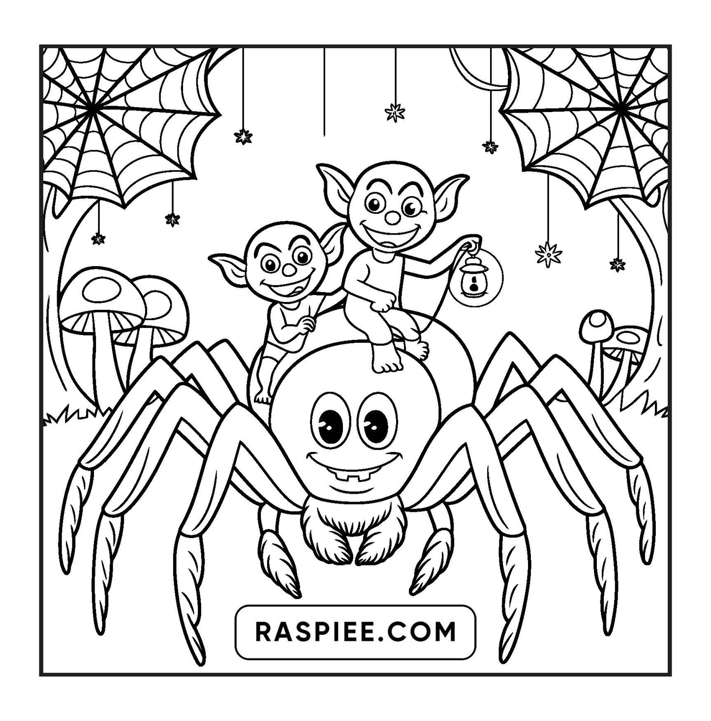 85 Bold and Easy Creepy Friends Halloween Coloring Pages