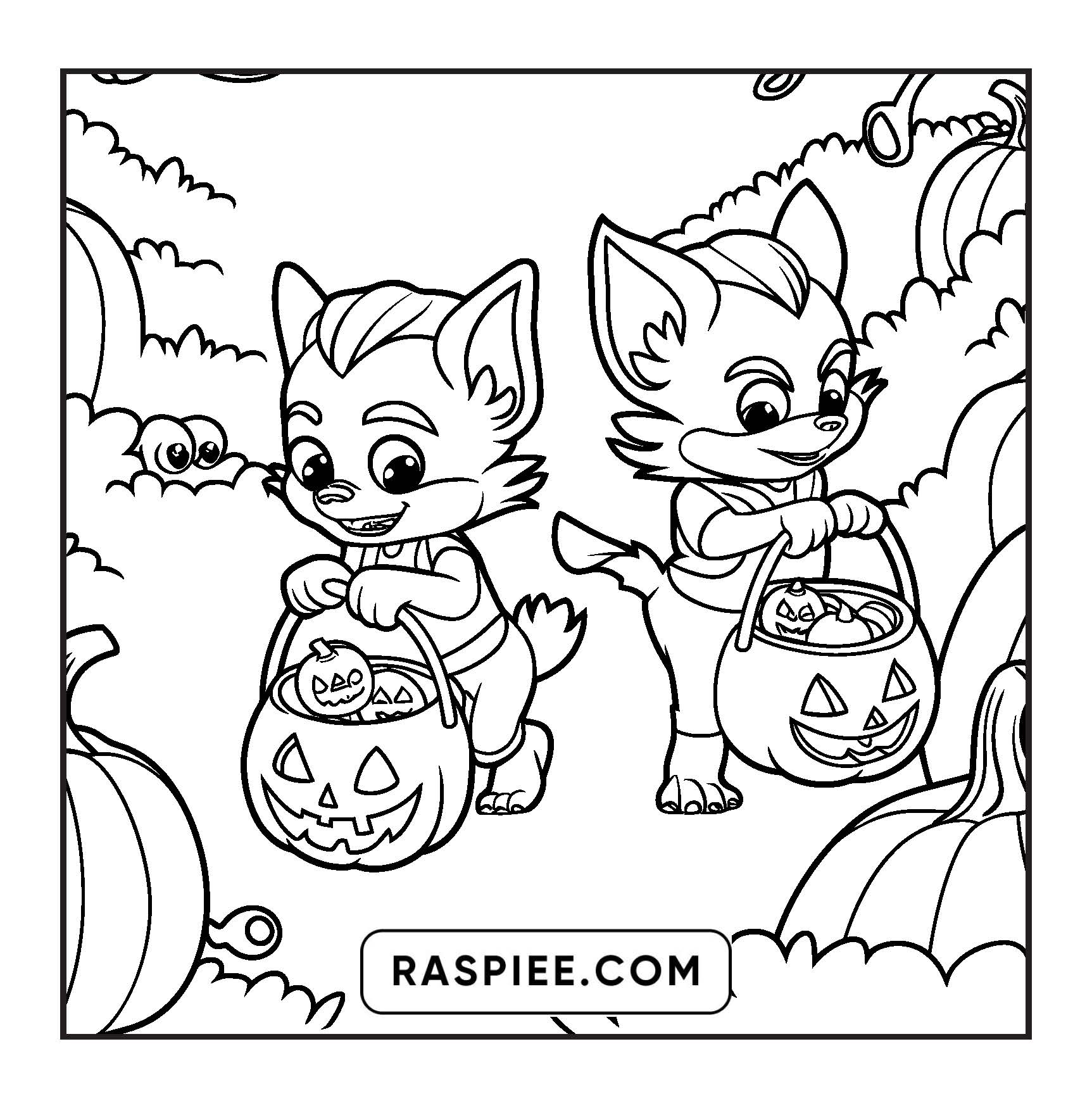 85 Bold and Easy Creepy Friends Halloween Coloring Pages