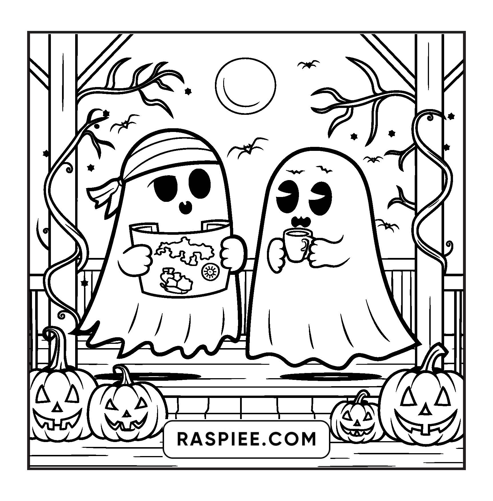 85 Bold and Easy Creepy Friends Halloween Coloring Pages