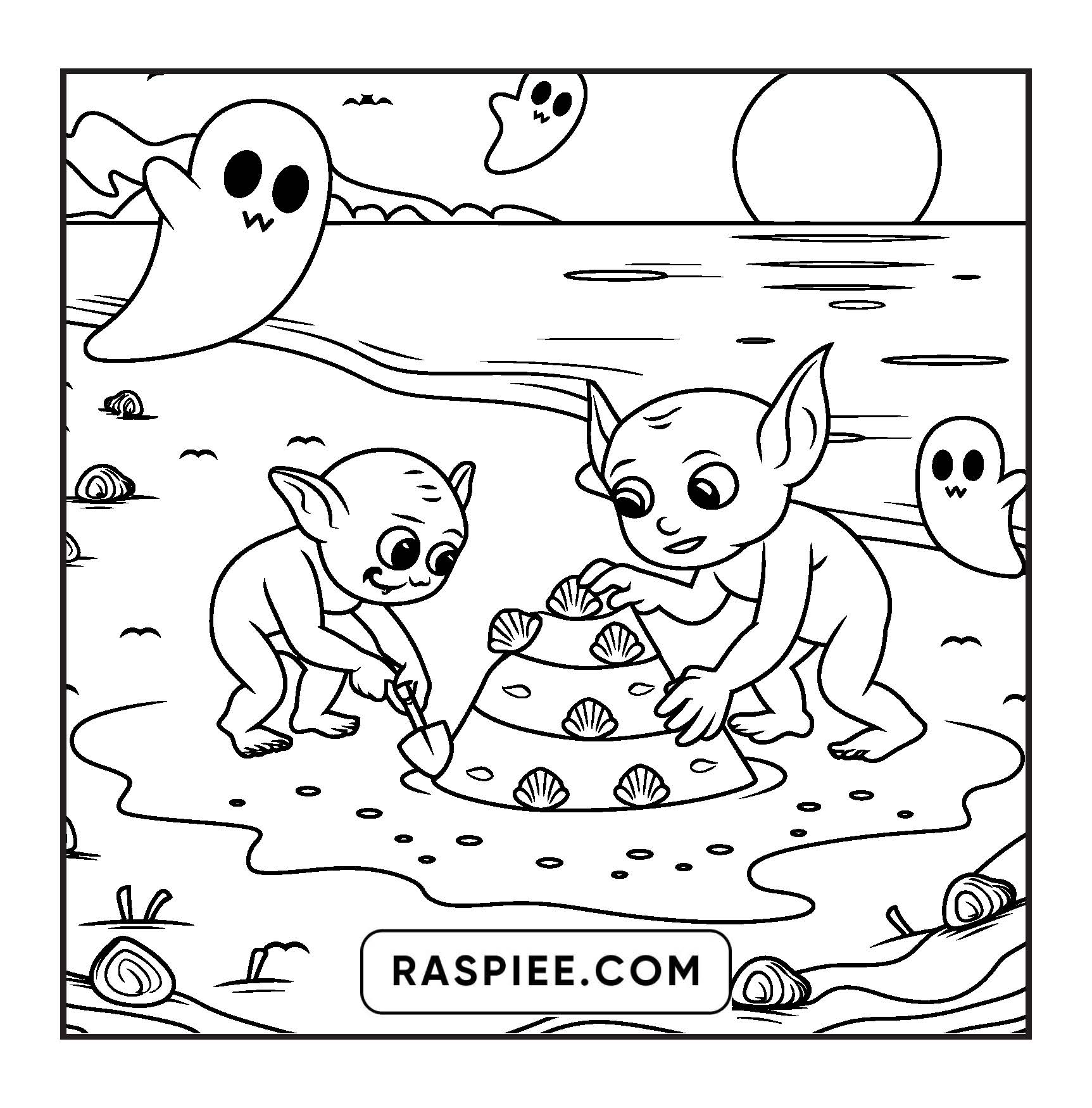 85 Bold and Easy Creepy Friends Halloween Coloring Pages