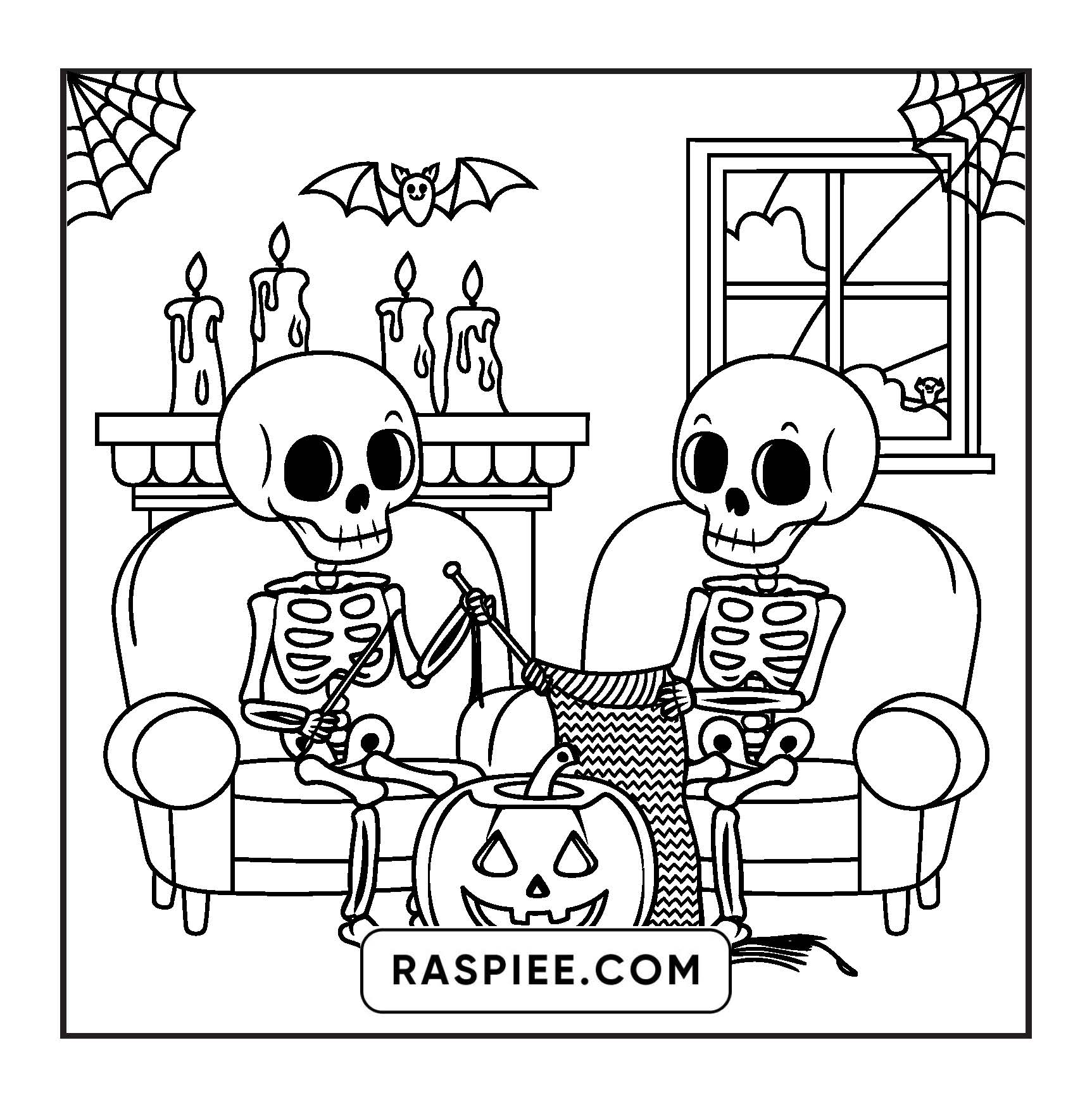 85 Bold and Easy Creepy Friends Halloween Coloring Pages