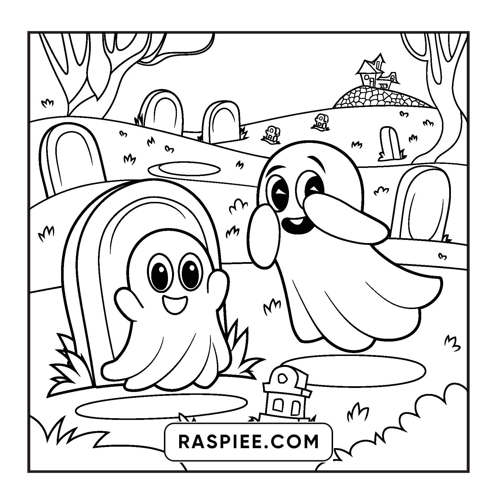 85 Bold and Easy Creepy Friends Halloween Coloring Pages
