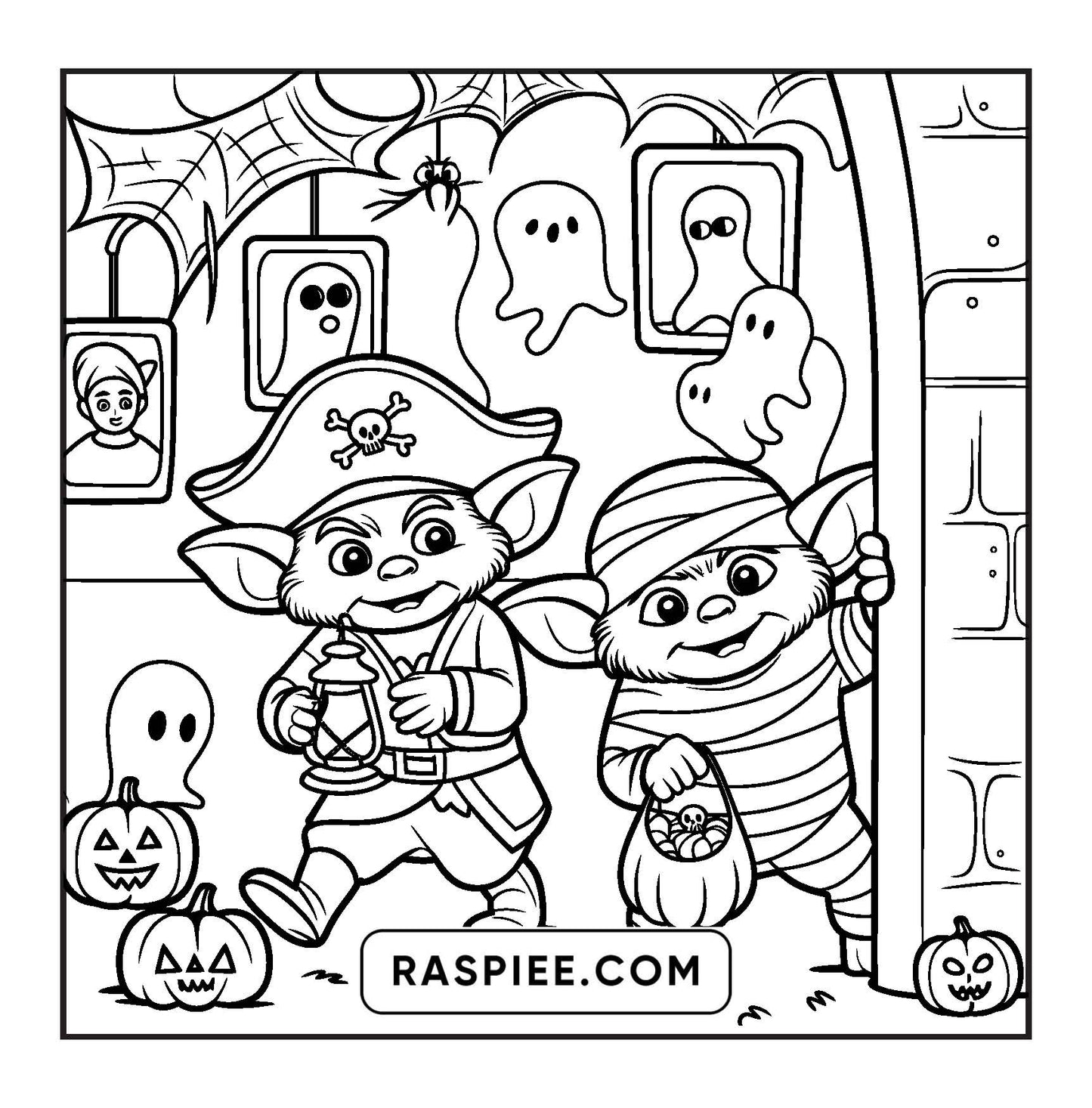 85 Bold and Easy Creepy Friends Halloween Coloring Pages
