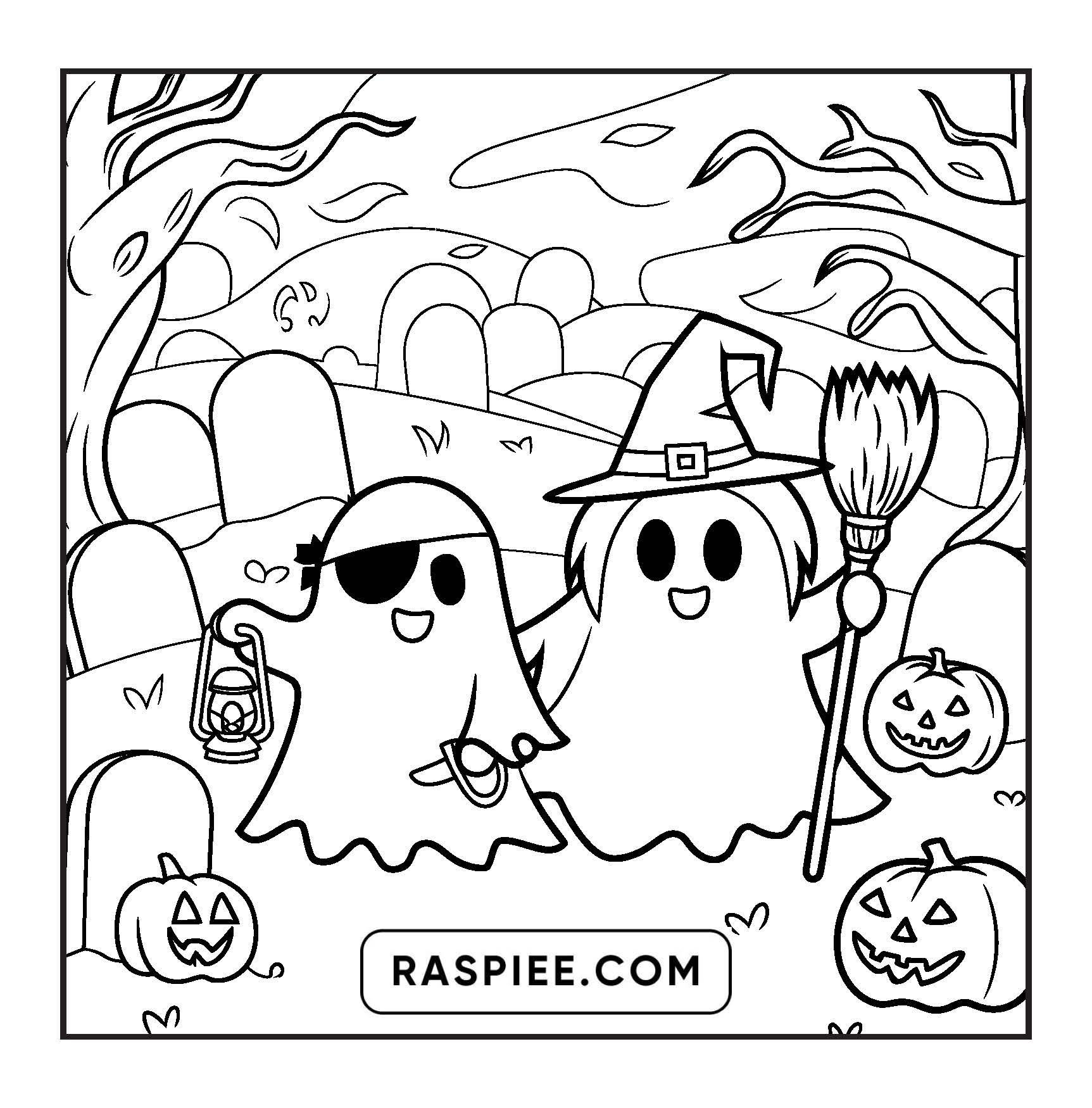 85 Bold and Easy Creepy Friends Halloween Coloring Pages