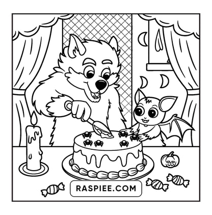 85 Bold and Easy Creepy Friends Halloween Coloring Pages