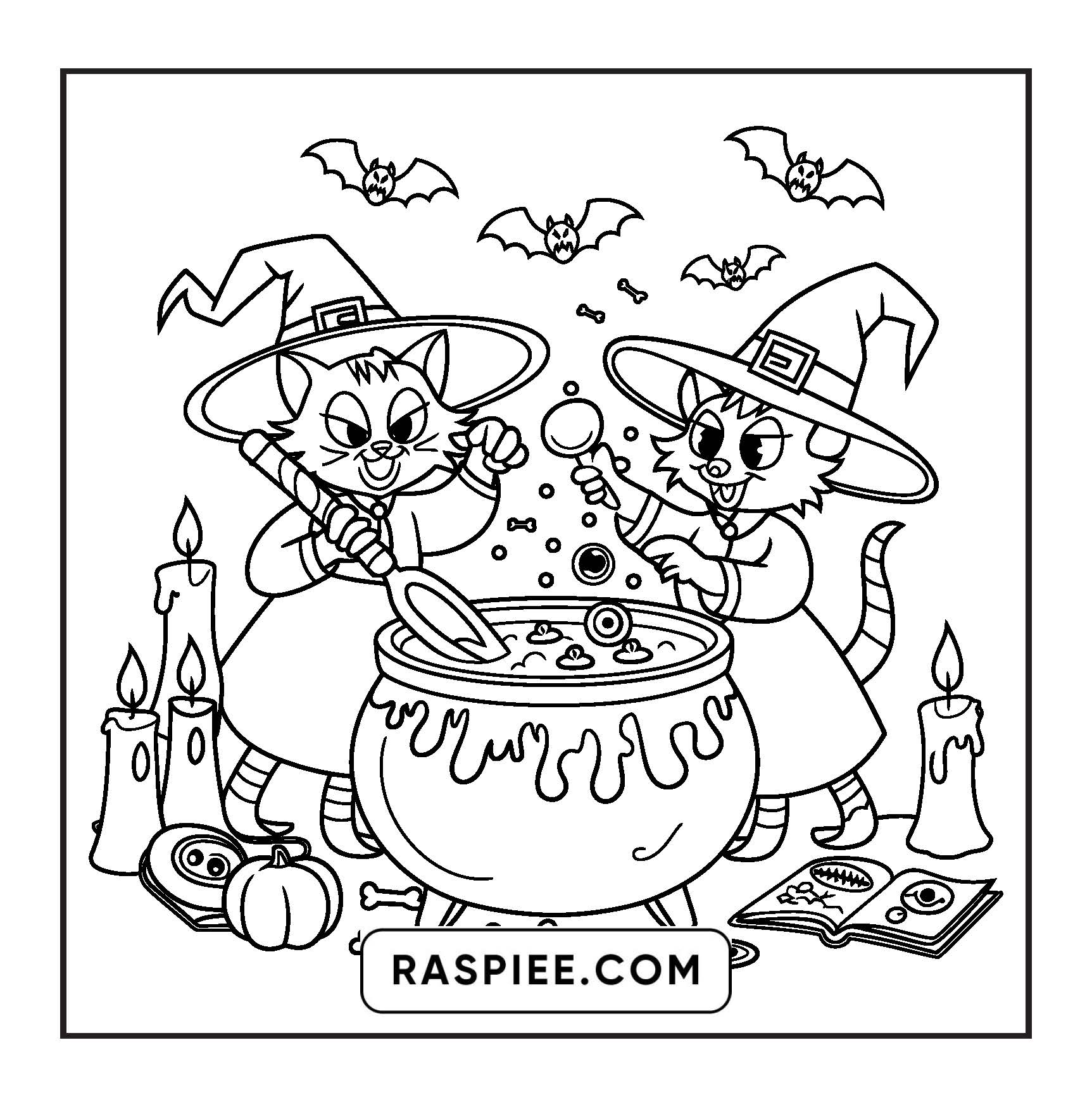 85 Bold and Easy Creepy Friends Halloween Coloring Pages
