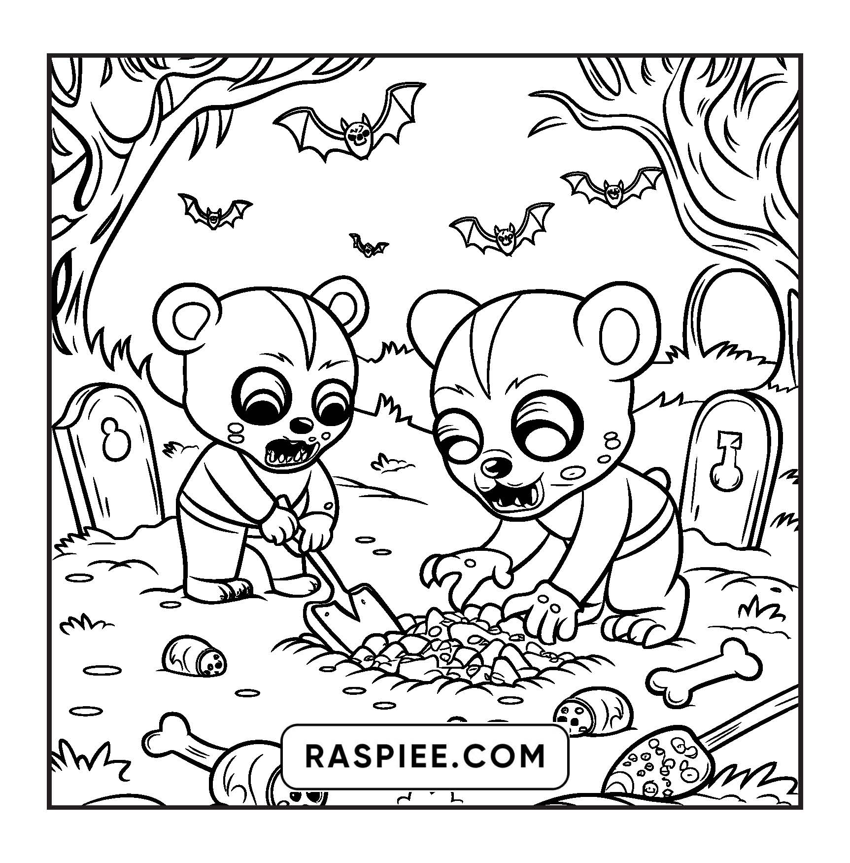 85 Bold and Easy Creepy Friends Halloween Coloring Pages